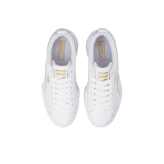 Puma Mayze Leather Jr 'White Team Gold'-2