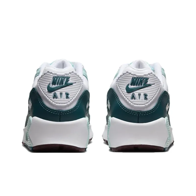 Nike Air Max 90 LTR Slip Resistant Cushioning Wear Resistant Kids Lifestyle Shoes Blue Green White Teenagers-4