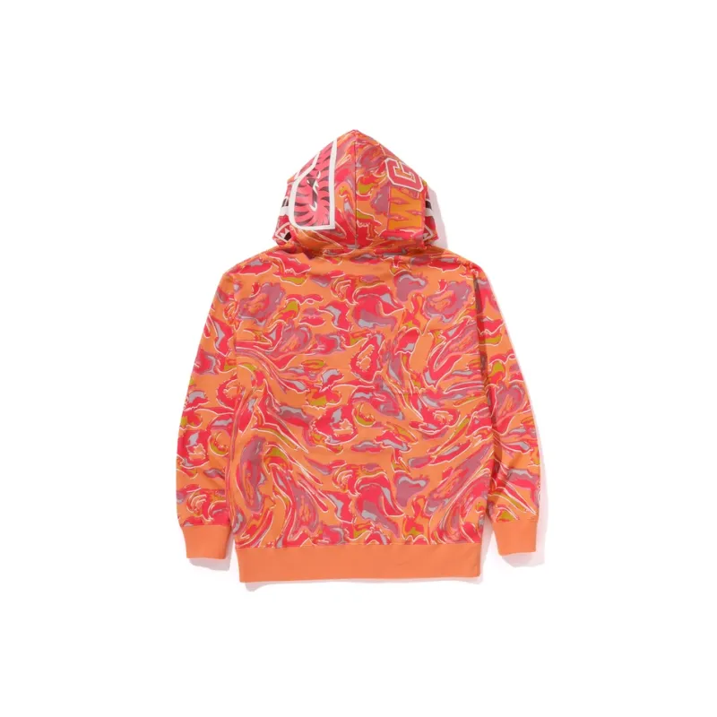 Bape Marbling Camo Shark Relaxed Fit Full Zip Hoodie-13