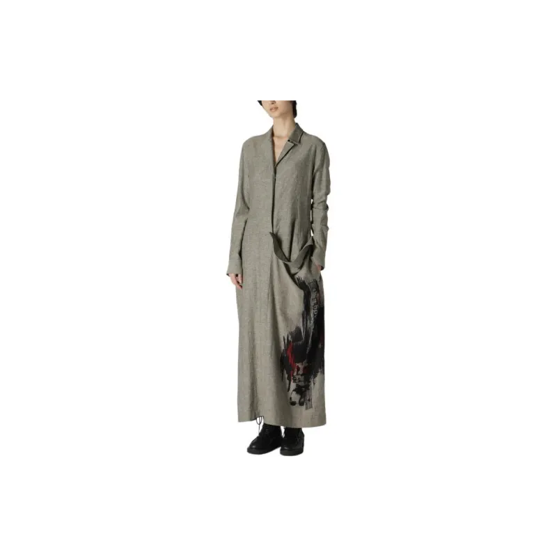 Yohji Yamamoto Y's FW24 Long-Sleeved Dresses Women's Gray-3