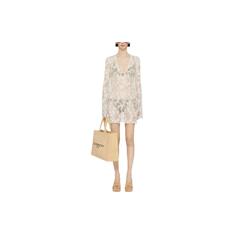 GIVENCHY SS24 Long Sleeved Dress Women's White-1