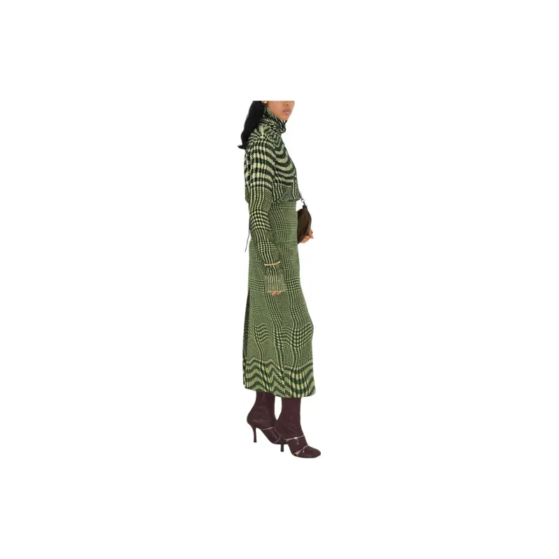 Burberry Casual Long Skirts Women's Green-4