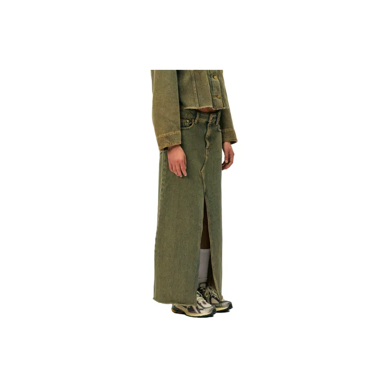 GANNI Long Denim Skirt-4