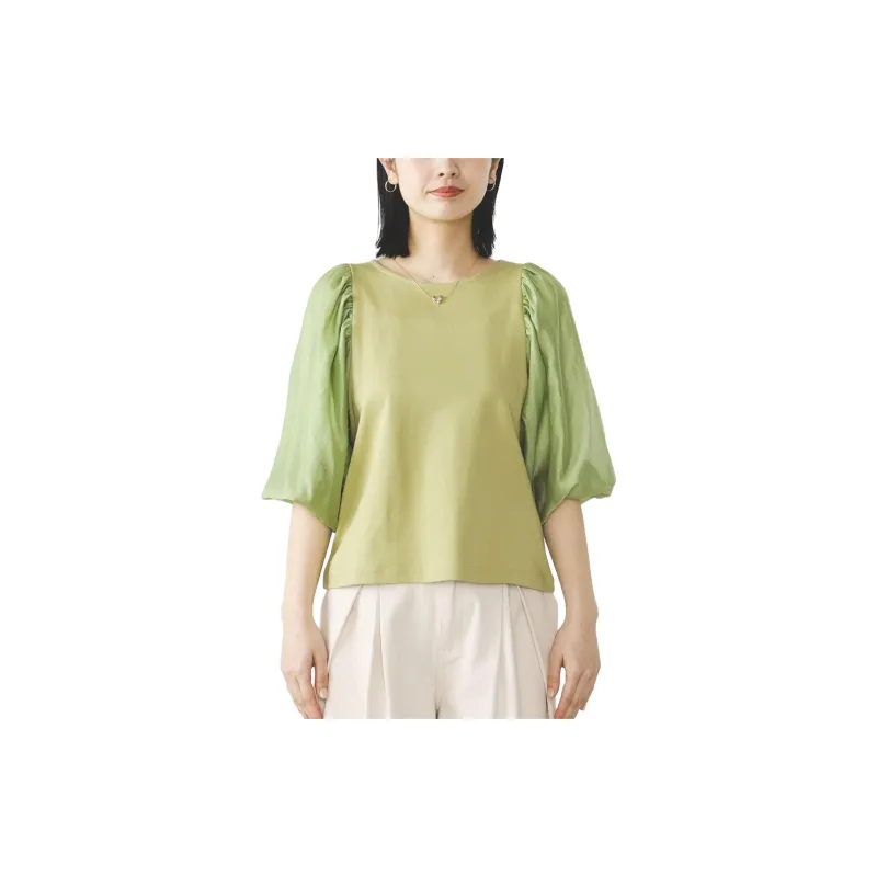 Beams T Shirts Women's Green-1