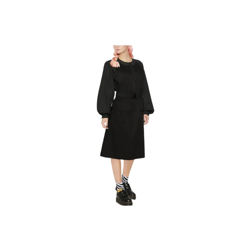 Moncler SS22 Long Sleeved Dresses Women's Black-1