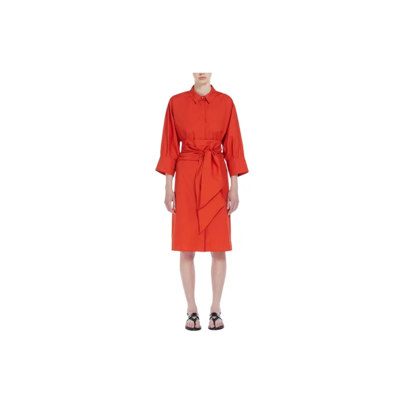'S MAX MARA Tabata Tie-Waisted Midi Dress-1