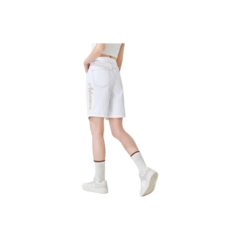 XTEP Casual Shorts Women's Pearl White-5