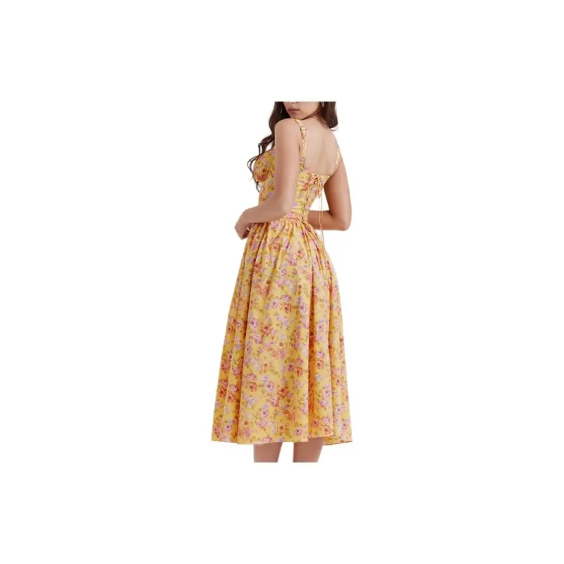 HOUSE OF CB Slip Dress Women's Yellow-3