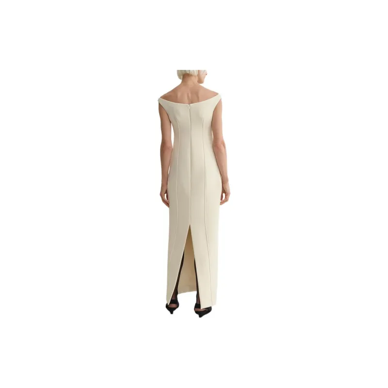 TOTEME Curved Off shoulder Maxi Dress-3