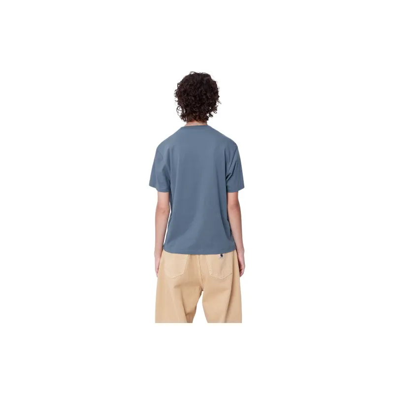 Carhartt WIP Short-Sleeve Script Embroidery T-Shirt 'Positano/Malbec'-2