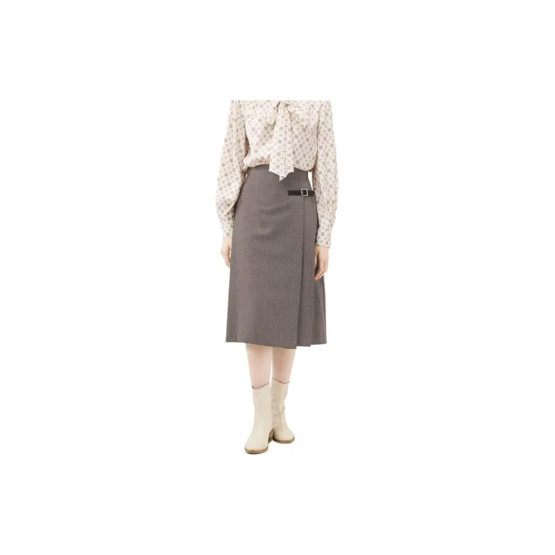 EICHITOO Casual Long Skirt Women's Khaki-1