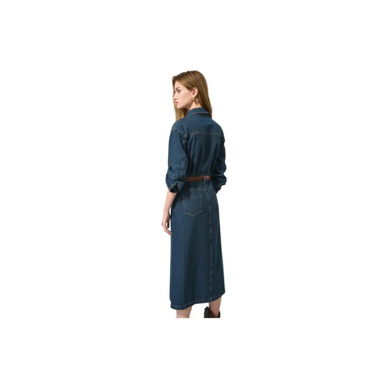 Bethine Long Sleeved Dress Women's Dark Denim Blue-2