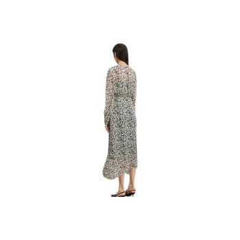 TKY SHOP Long Sleeved Dress Women's Black Floral