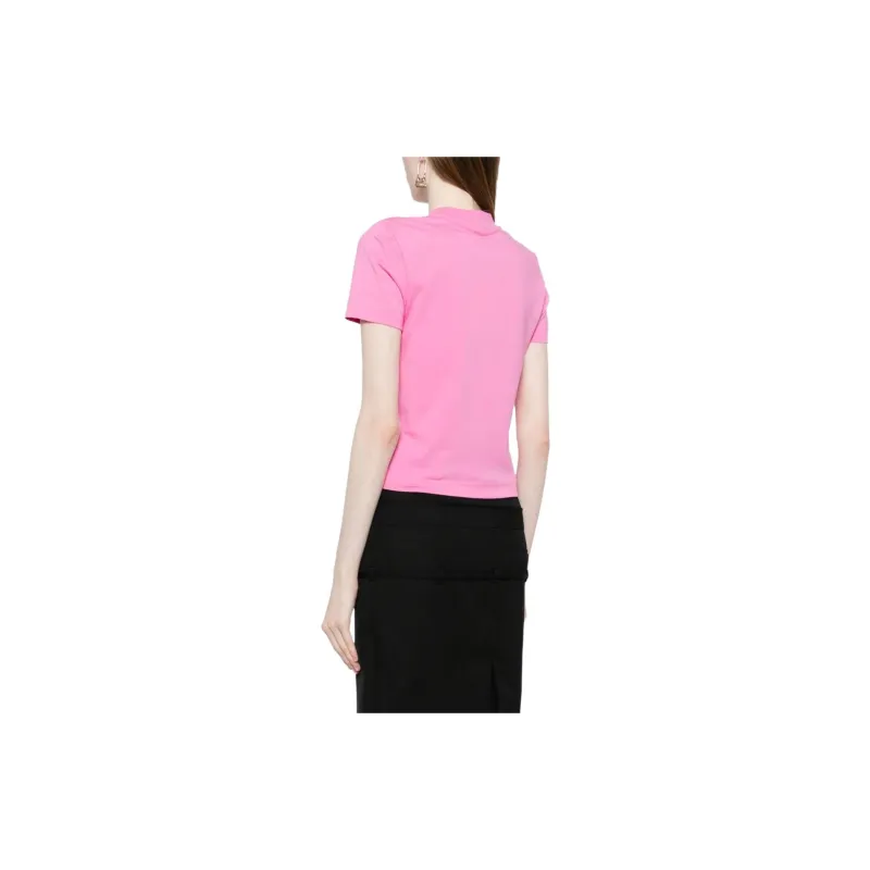 Jacquemus Gros Grain Logo patch T shirt-4