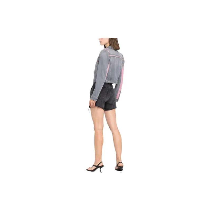 DIESEL Cropped Coats Women's Gray-2