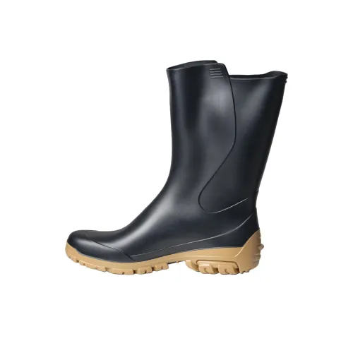 DECATHLON WELLIES 100 Rain Boots Women's Black Brown