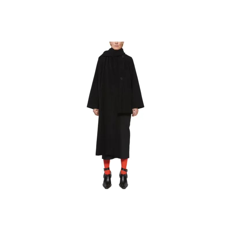 RODEBJER Scarf-detail Buttoned Coat-1