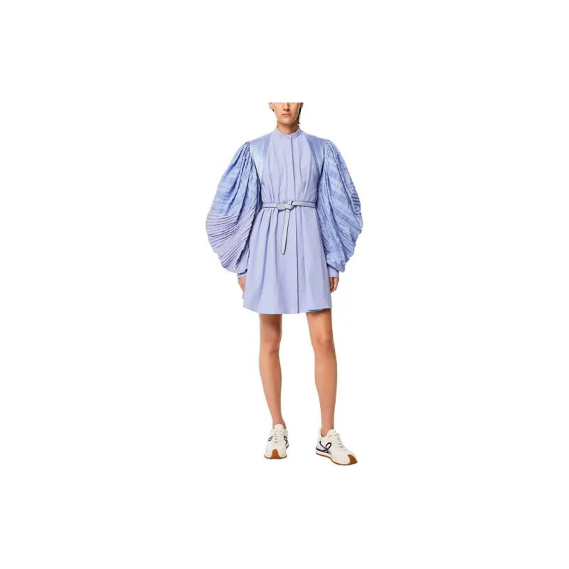 LOEWE Long Sleeved Dresses Women's Smoky Blue-1