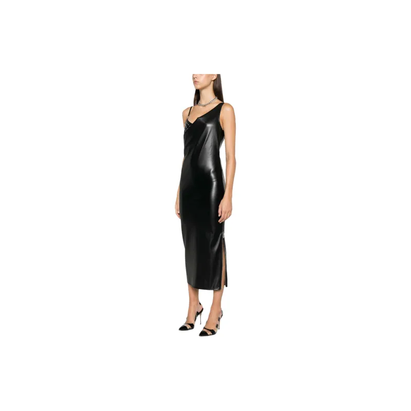 Patrizia Pepe Faux leather Maxi Dress-3