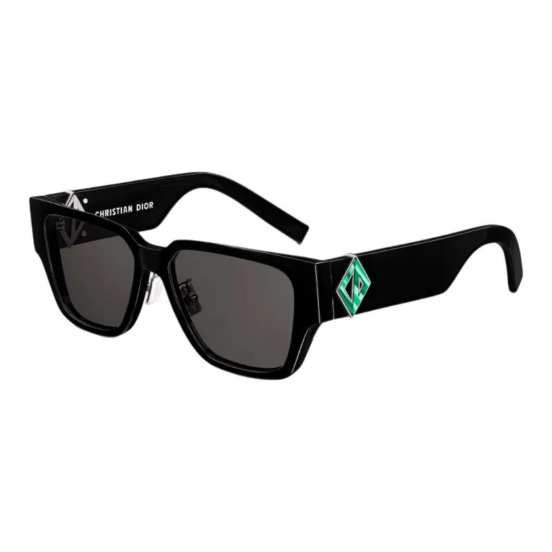 DIOR Acetate Malachite Square Sunglasses Men's Black-0