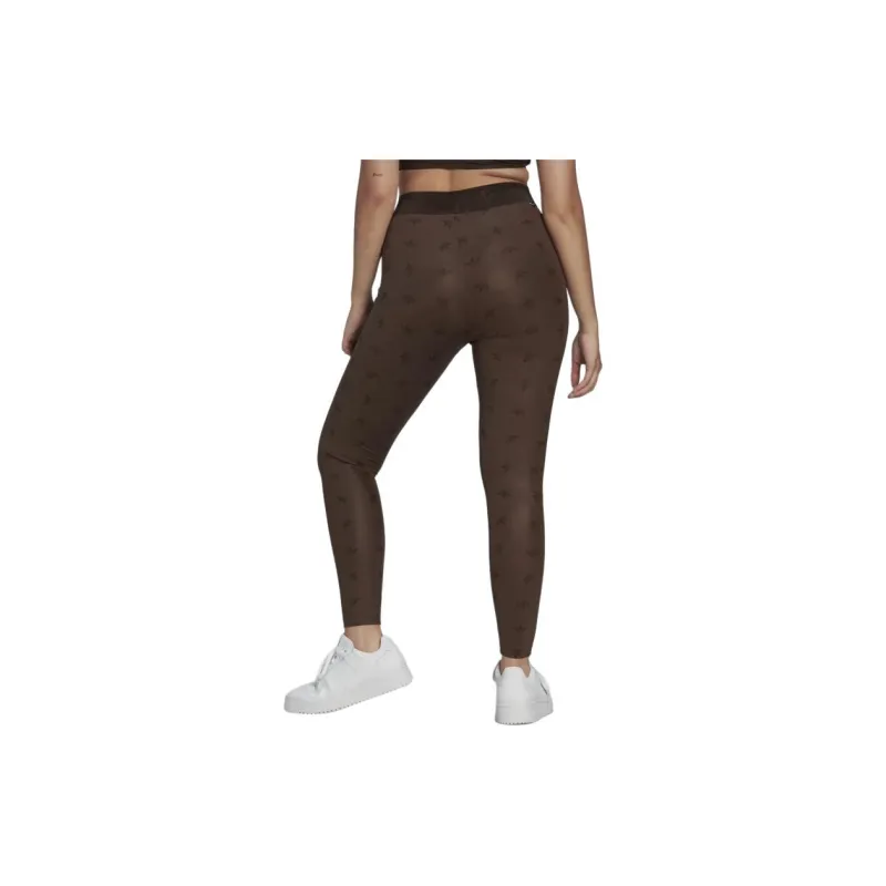 Adidas ALLOVER PRINT 7/8 HIGH WAIST ALLOVER PRINT LEGGINGS Athletic Trousers Women's Brown-2
