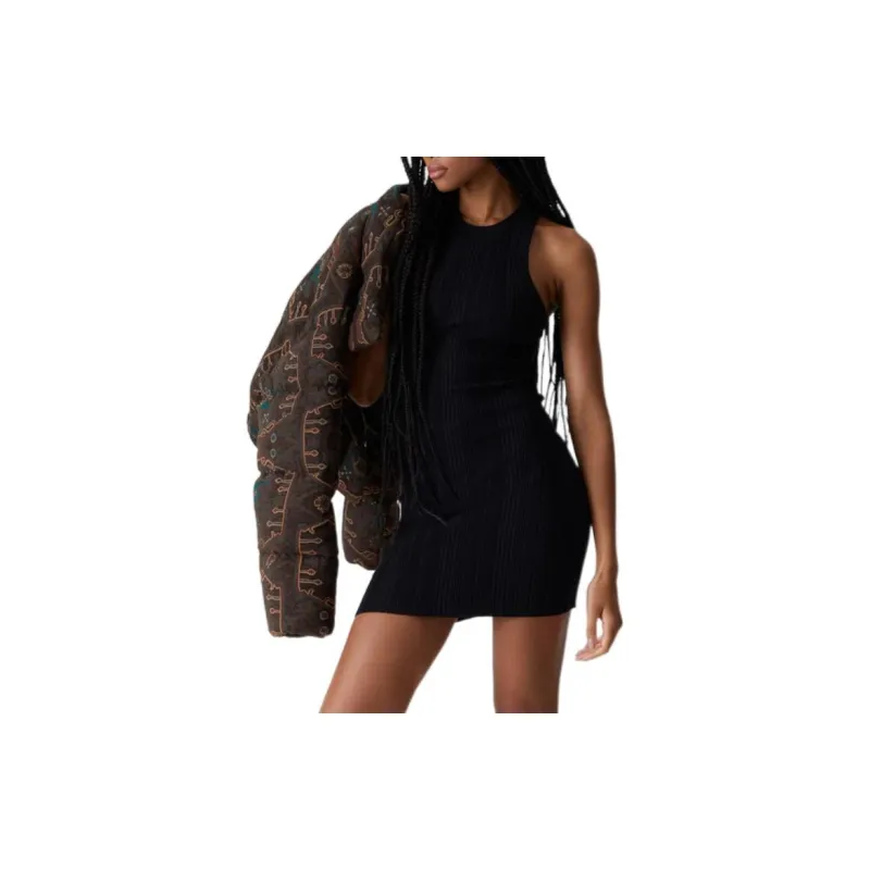 KITH Women's Shae Jacquard Cropped Puffer Jacket 'Incognito'-5