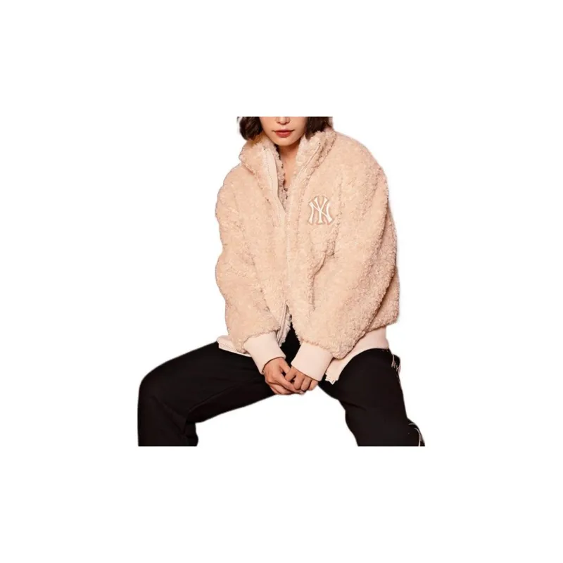 MLB Velvet Jackets Women's Beige-2