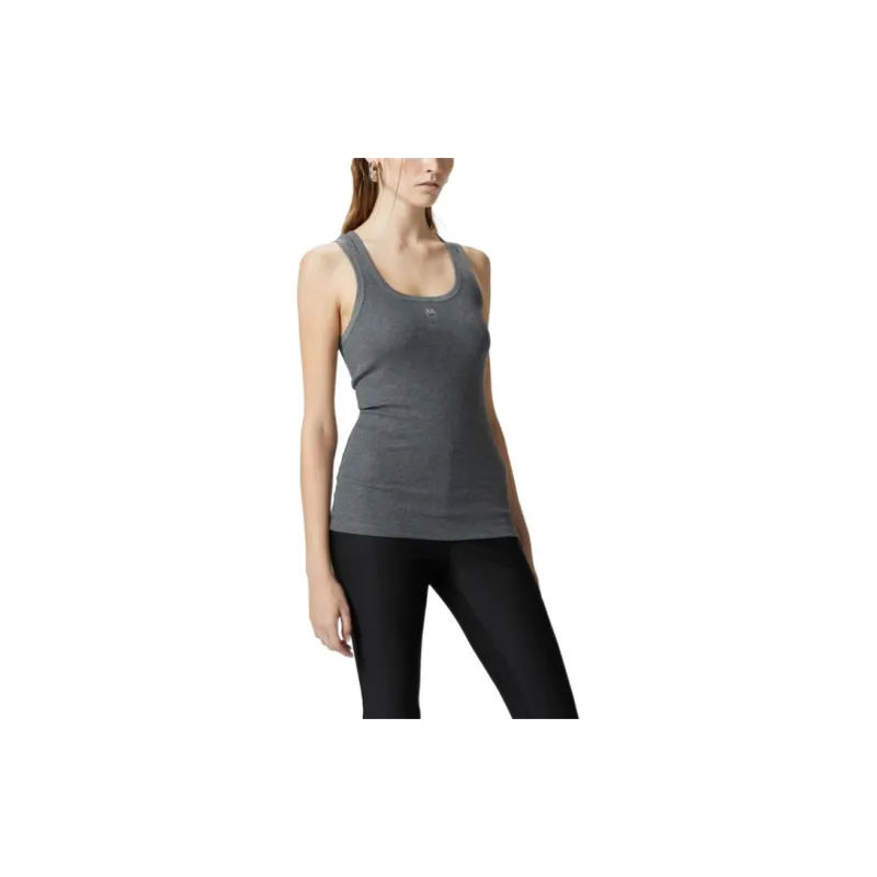 PINKO Calcolatore Logo Printed Ribbed Tank Top-3