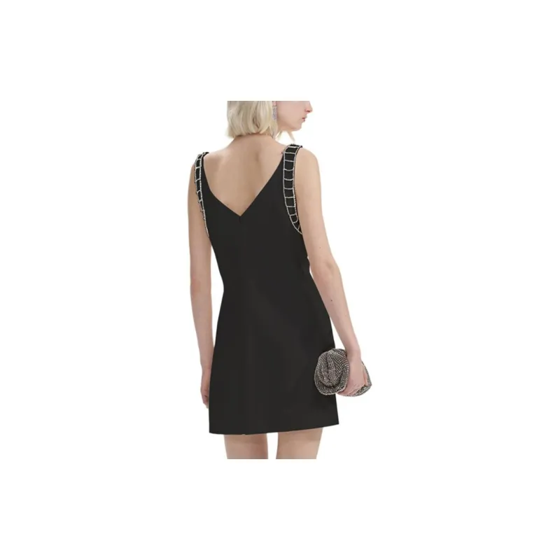 Self portrait Sleeveless Dress Women's Classic Black-1