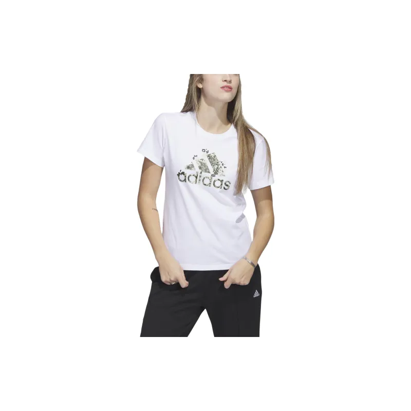 adidas Floral Badge Of Sport Graphic T-Shirt White-1