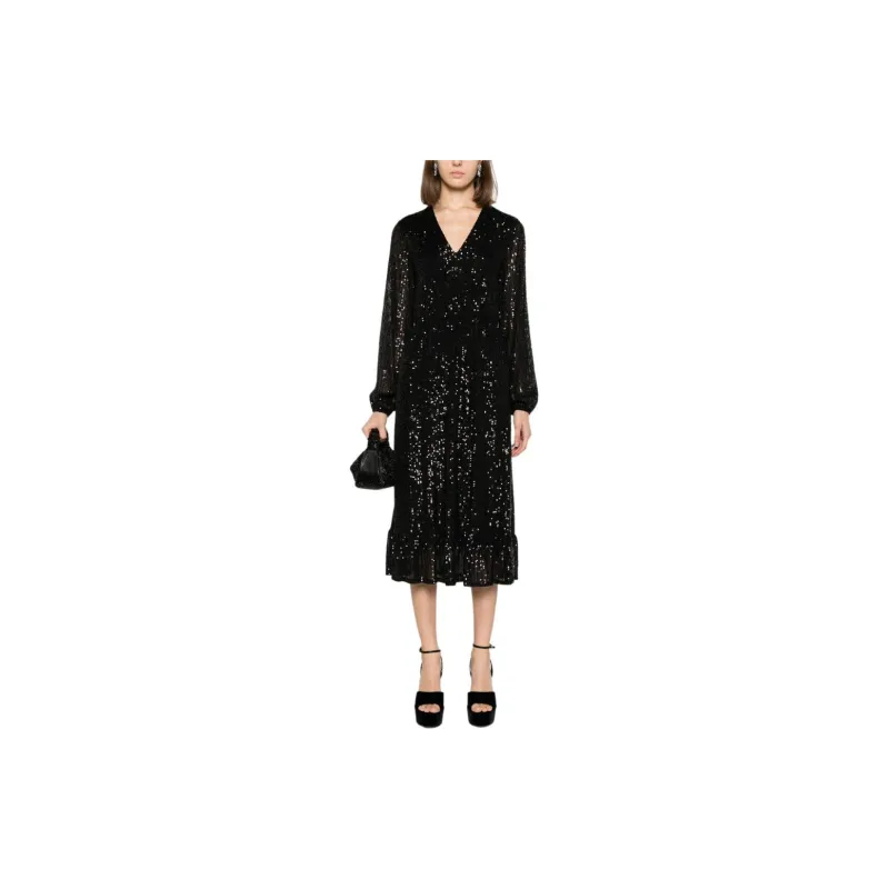 Twinset Sequin embellished Fine ribbed Midi Dress-1