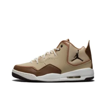Jordan Courtside 23 Anti Slip Wear Resistant Mid Top Vintage Basketball Shoes Unisex Brown