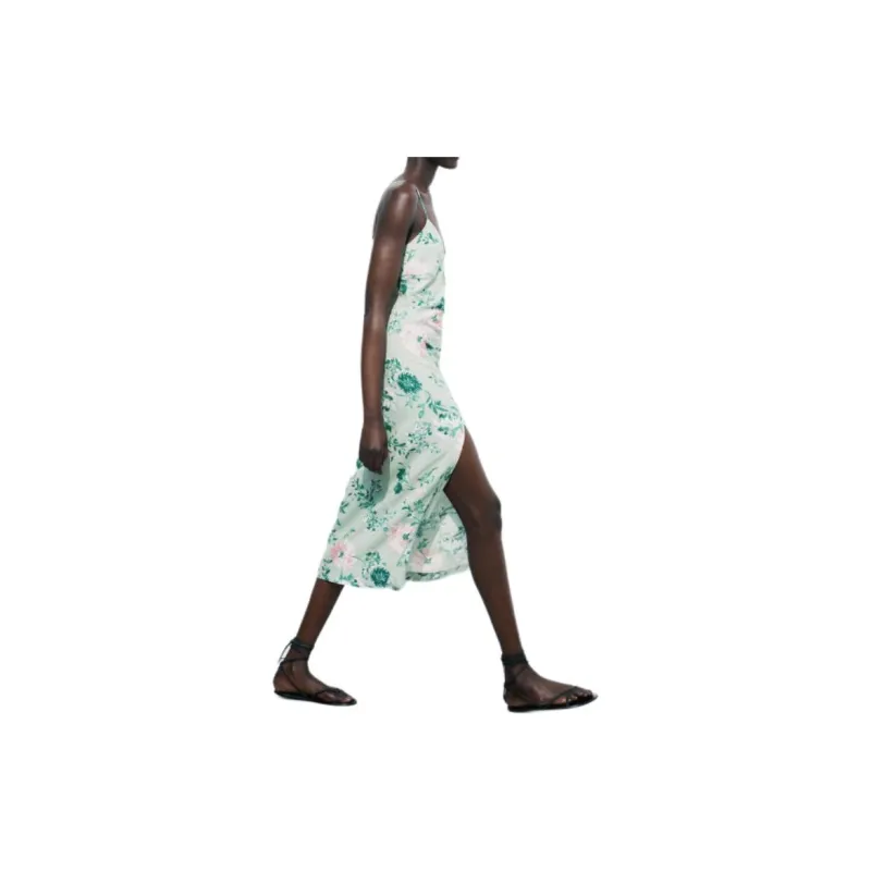 ZARA Slip Dress Women's Multicolor-3