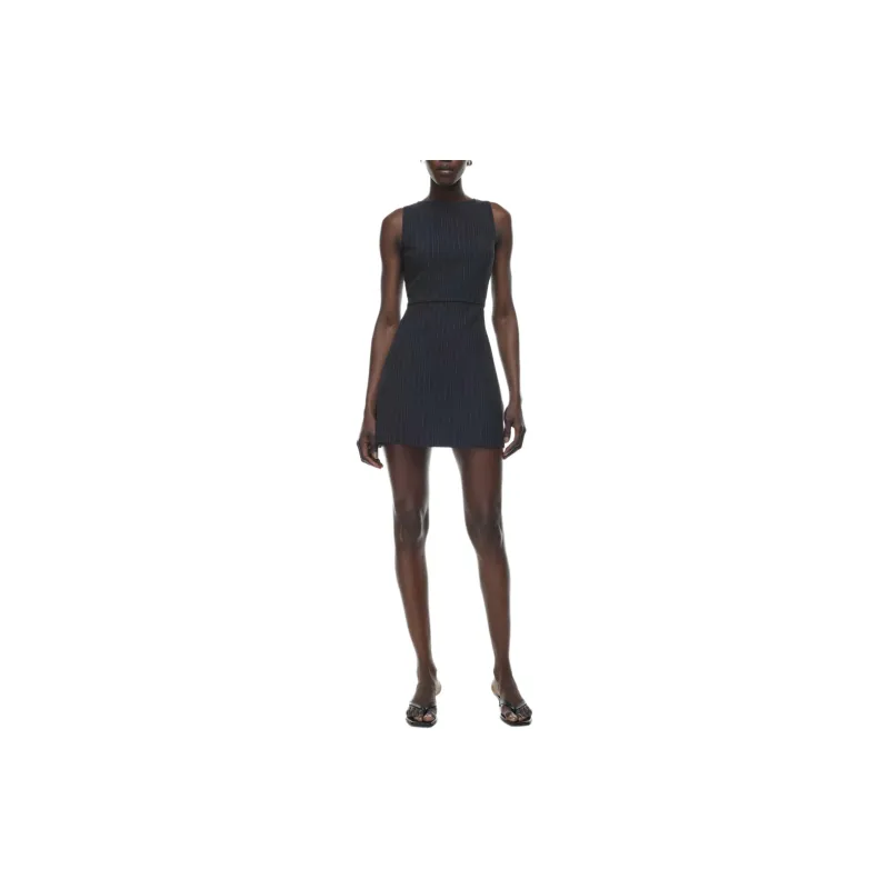 ARITZIA Babaton Bond Dress Sleeveless Dress Women's Black Stripe Dark Night Navy/Dark Blue-2