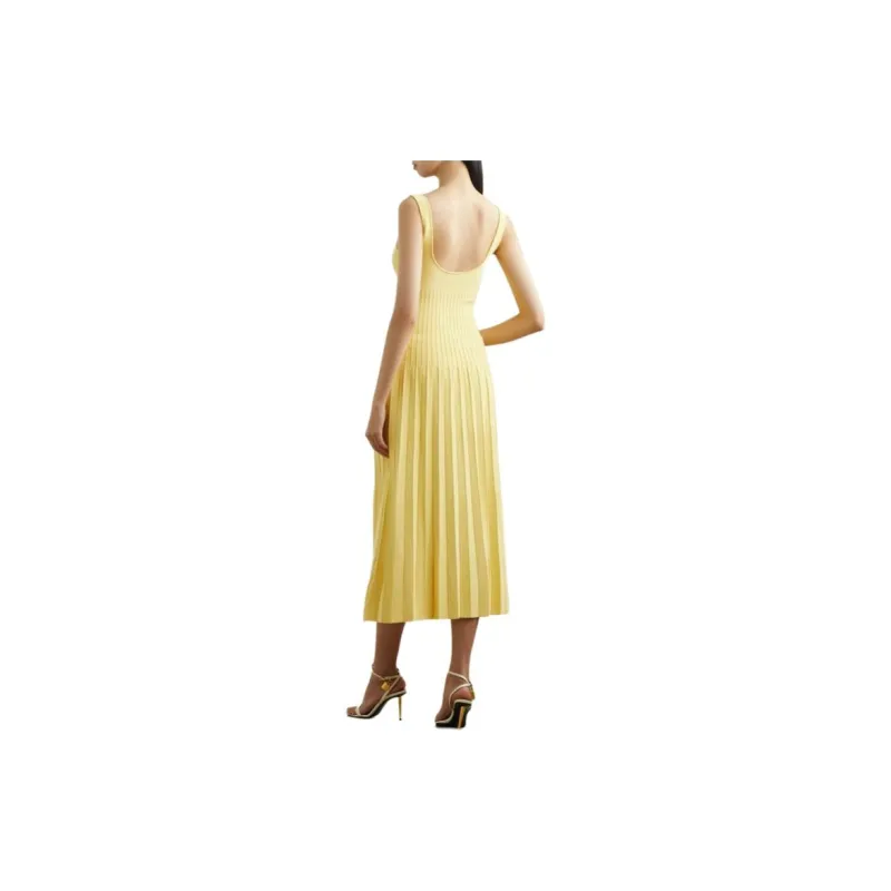 Staud Ellison Pleated Midi Dress-2
