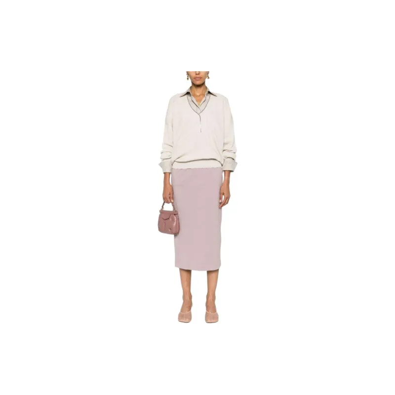 Brunello Cucinelli V Neck Knitted Jumper-1