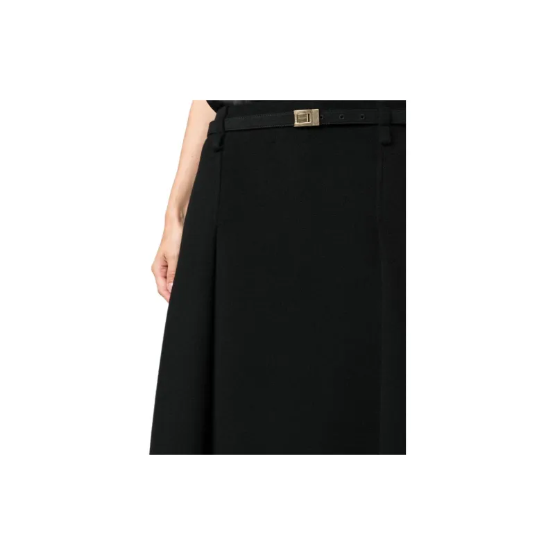 SAINT LAURENT Wool blend A line Midi Skirt-4