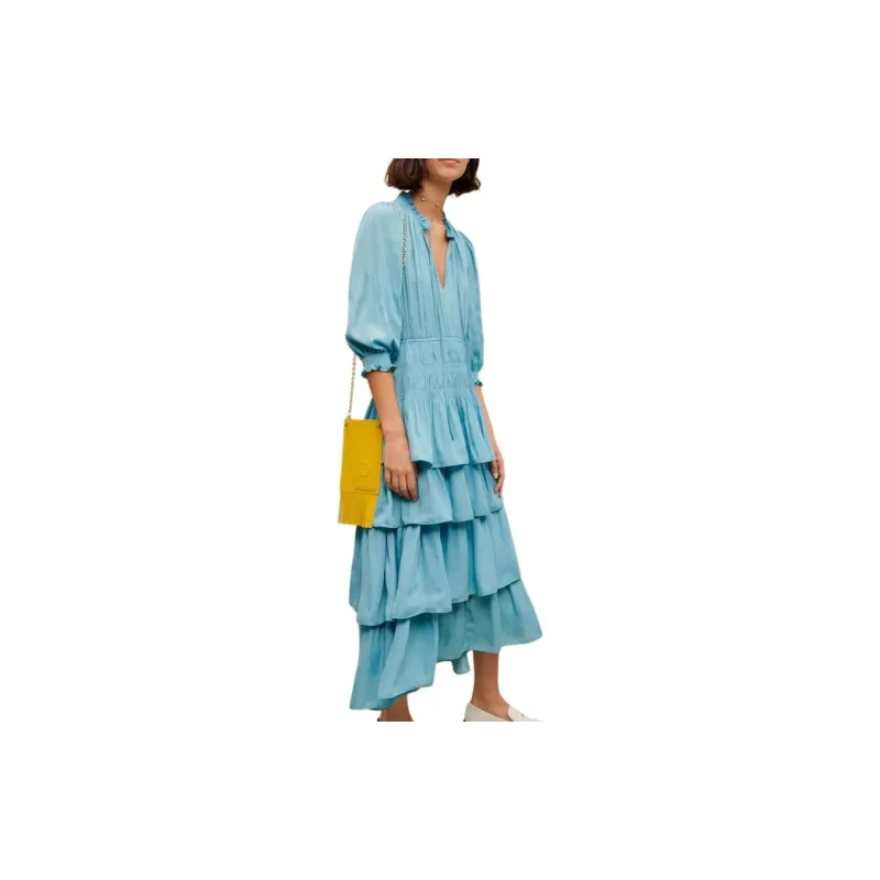 Maje SS23 Long-Sleeved Dresses Women's Light Blue-3
