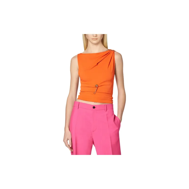 VERSACE Safety Pin Top 'Orange'-2