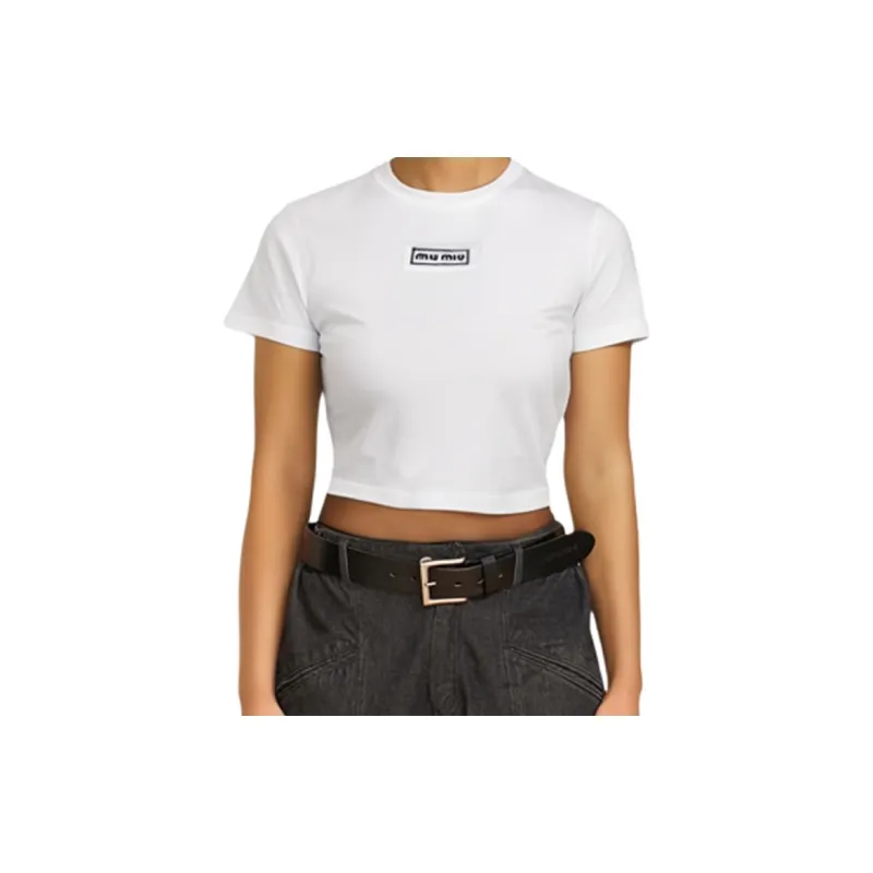 MIU MIU Regular T Shirt Women's White-3