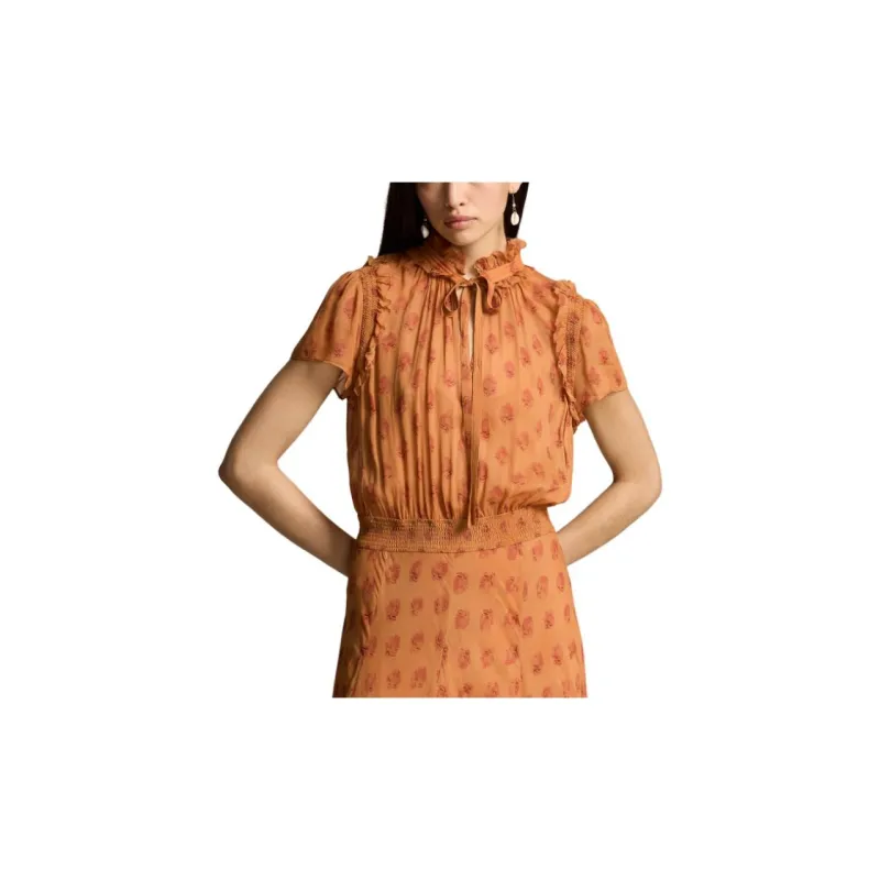 Polo Ralph Lauren SS24 Short-Sleeved Dresses Women's Brown-4