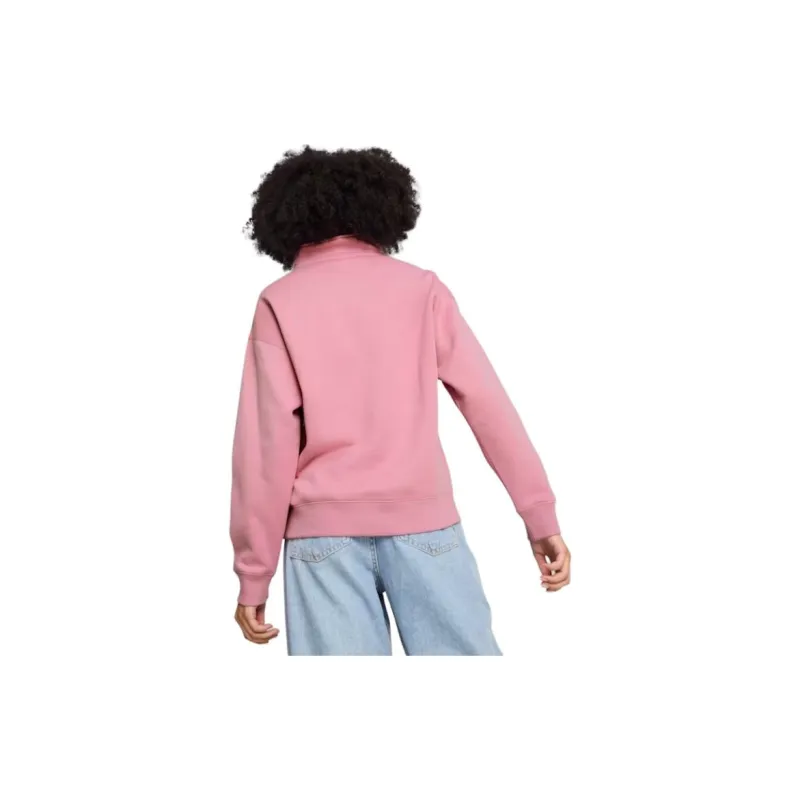 PUMA SS24 Women's Quarter-Zip Hoodie Sweatshirt Women's Pink-3