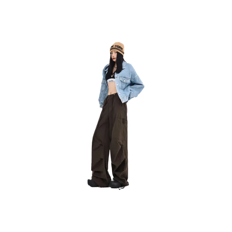 Kazakhstan Cargo Pants Women's Dark Brown-3