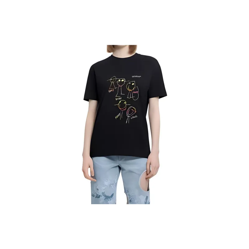 OFF WHITE T Shirts Women's Black-3