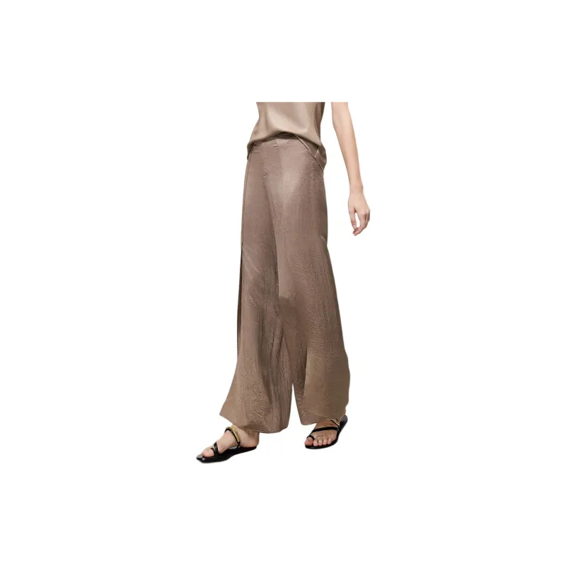 NAWEI Casual Pants Women's Brown Gray-2