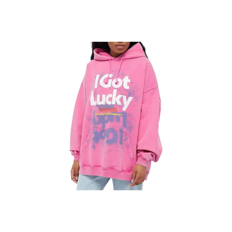 Vetements I Got Lucky Hoodie 'Washed Pink'-2