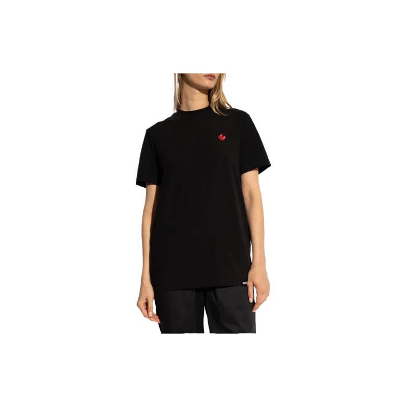 DSQUARED 2 Underwear Collection Leaf Embroidered Crewneck T Shirt-1