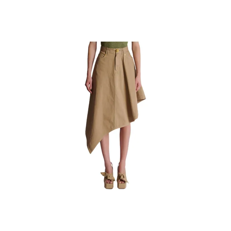 BALMAIN Flared-Effect Logo Patch Skirt-4