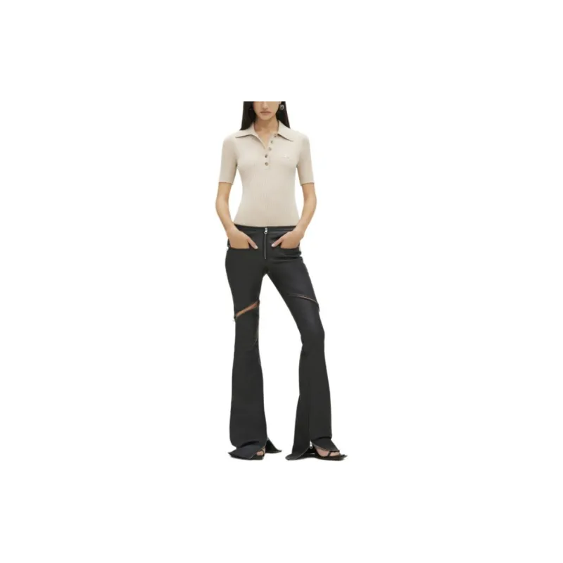 Courrèges Iconic Ribbed knit Polo Shirt-1