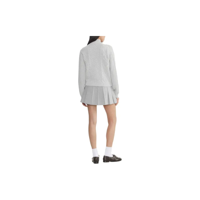 ARITZIA Sunday Best Boreal 1/4 Zip Sweater Sweater Women's Heather Chrome Gray-2